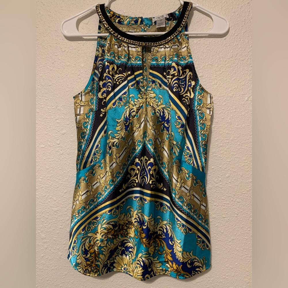 Cache Sleveless Top With Gold Detail - image 1